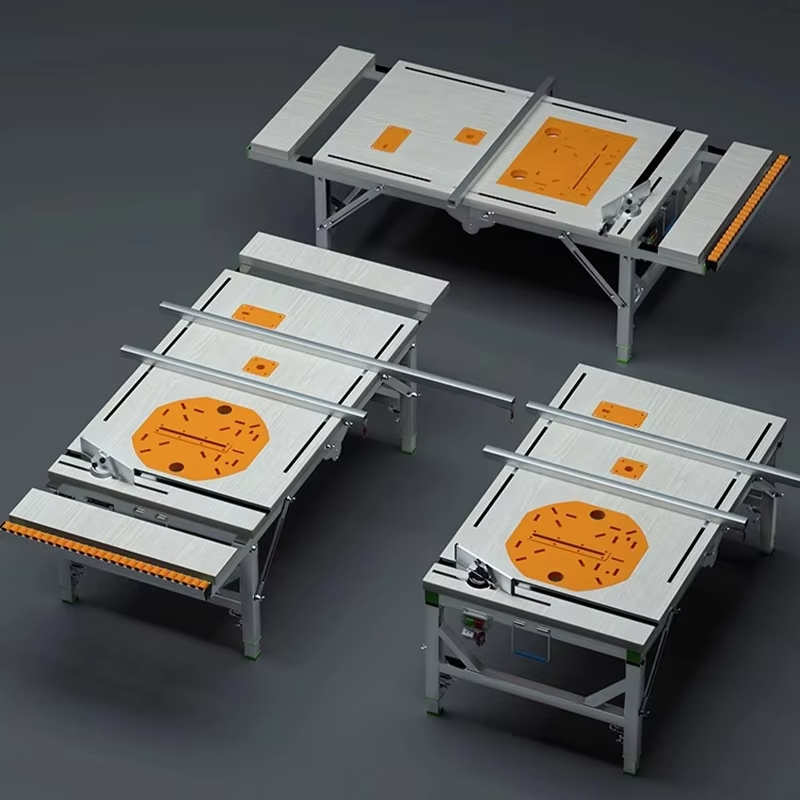 Workbench Portable Fold - Multifunctional Woodworking Workbench Small Saw Table