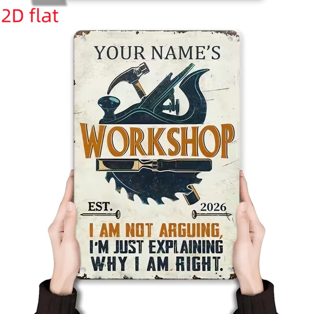[2D Flat] 1pc Custom Name Work - Workshop Tools And Names recension och pris