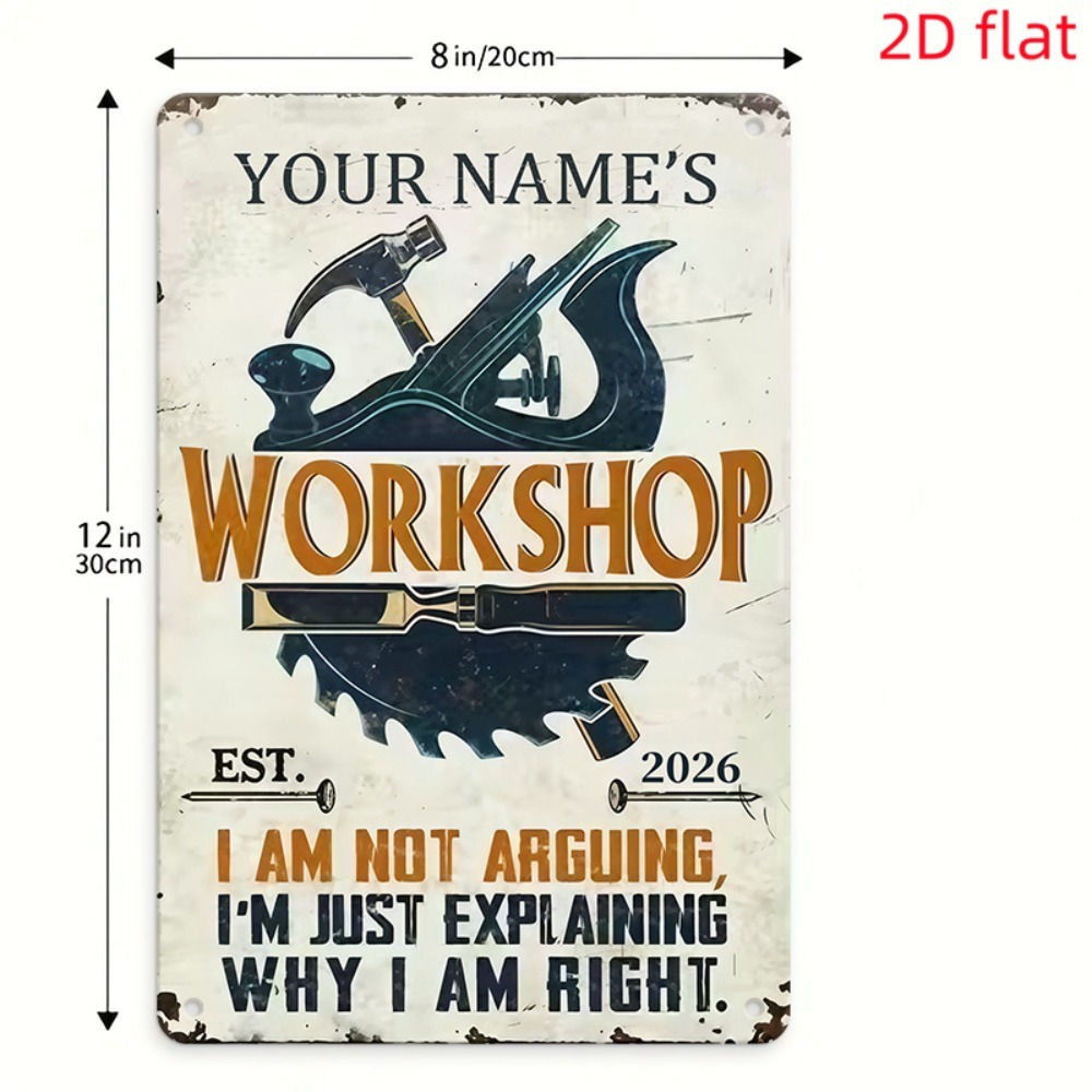 [2D Flat] 1pc Custom Name Work - Workshop Tools And Names recension och pris
