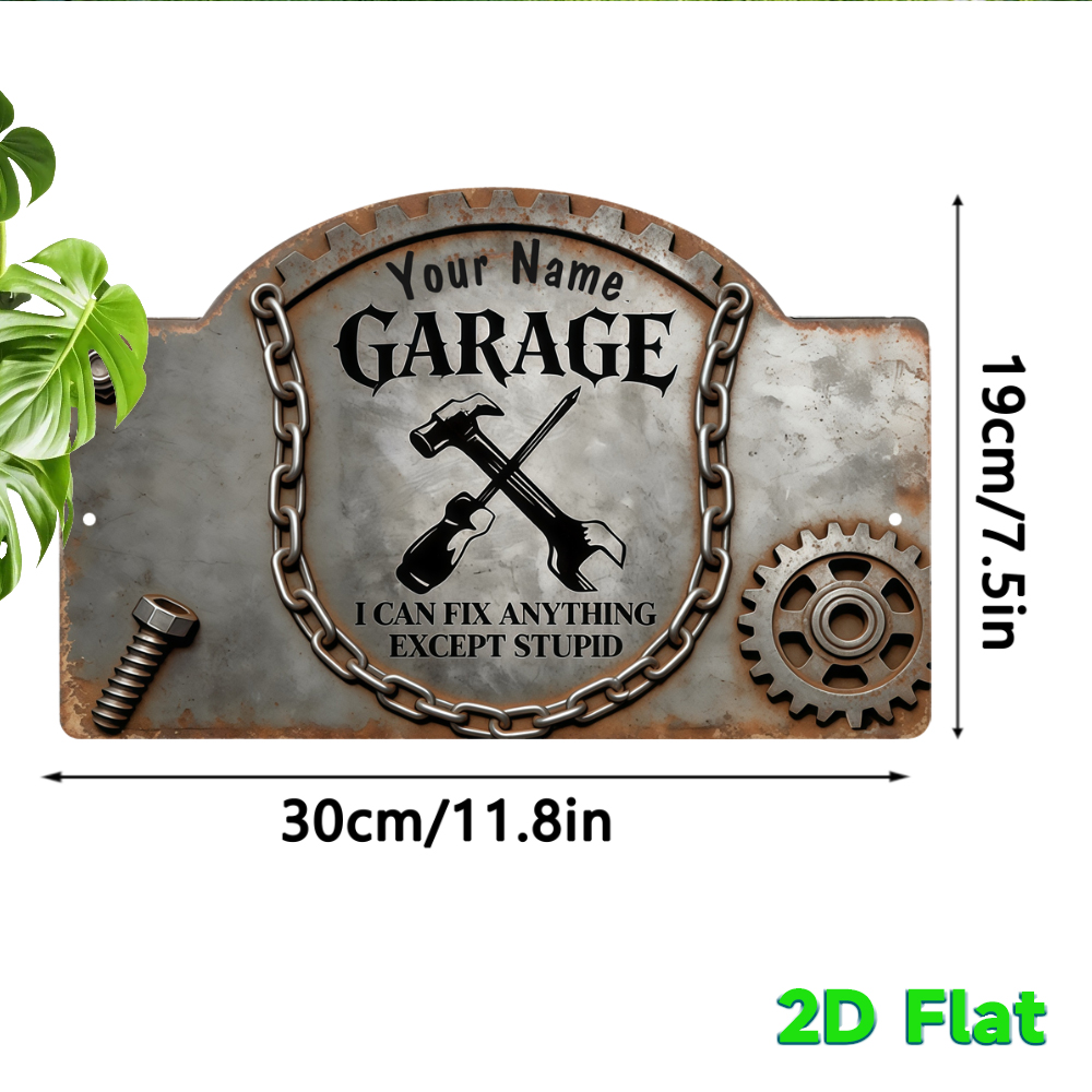 Custom Name Vintage Gear Garag - Workshop Tools And Names recension och pris