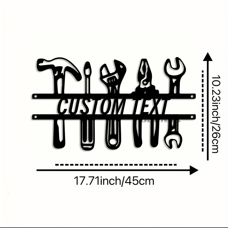 DIY Industrial Style Iron Wall - Workshop Tools And Names recension och pris