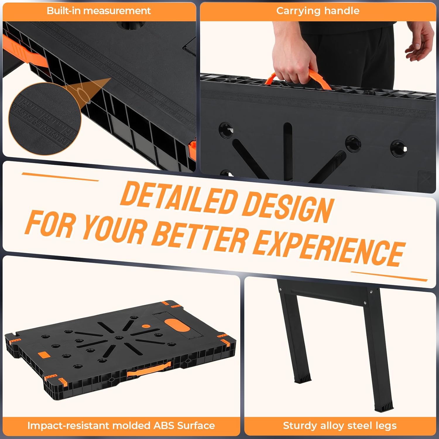 Folding Work Bench with Clamps - Workbench Portable Fold recension och pris