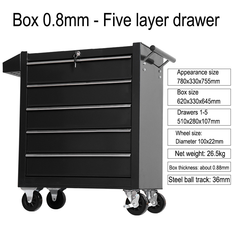 5 Drawer Storage Tool Box Trol - Workshop Tools Box recension och pris