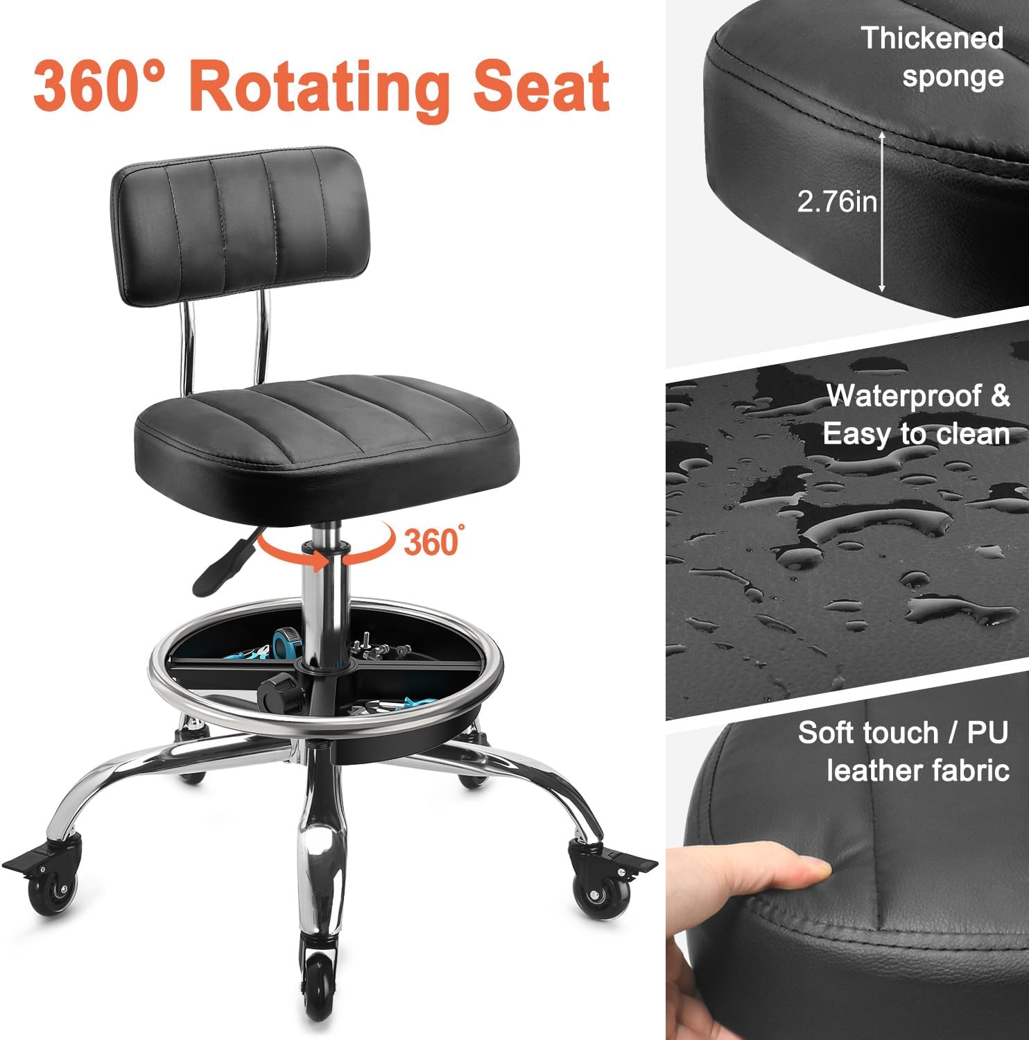 Garage Mechanic Stool With Bac - Tools In Mechanic Workshop recension och pris