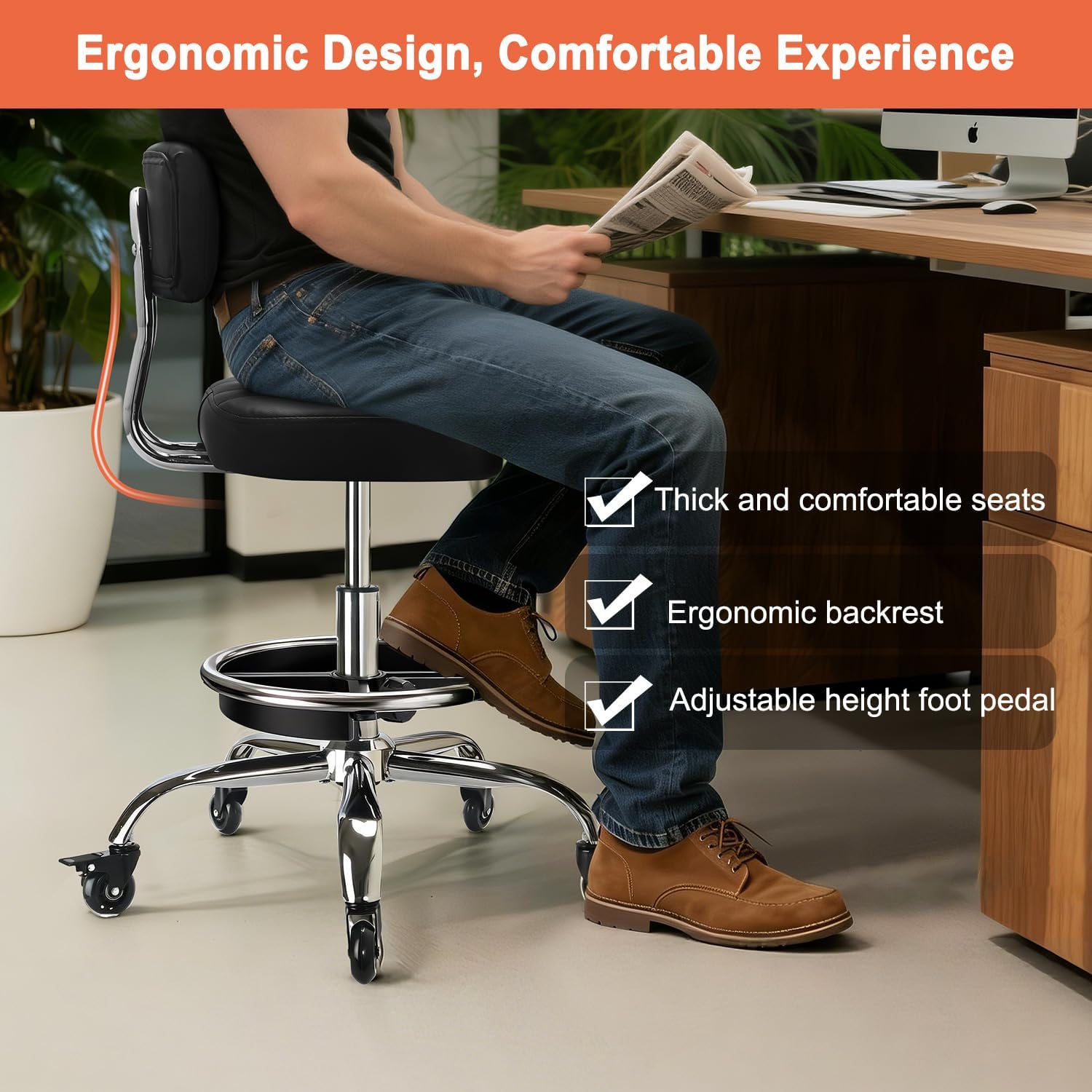 Garage Mechanic Stool With Bac - Tools In Mechanic Workshop recension och pris