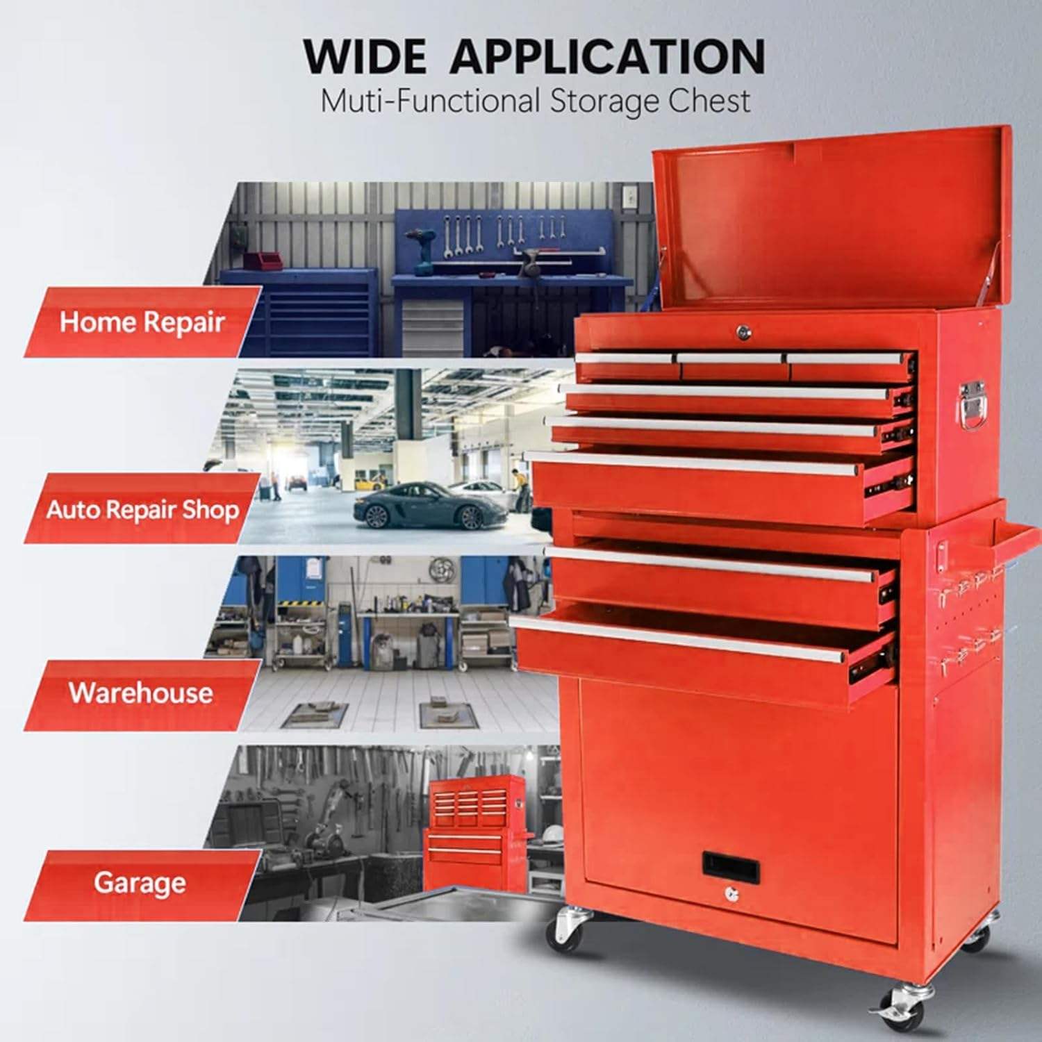 Rolling Tool Chest With Detach - Workshop Tools Box recension och pris