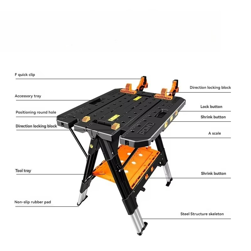 Portable Folding Work Table wi - Workbench Portable Fold recension och pris