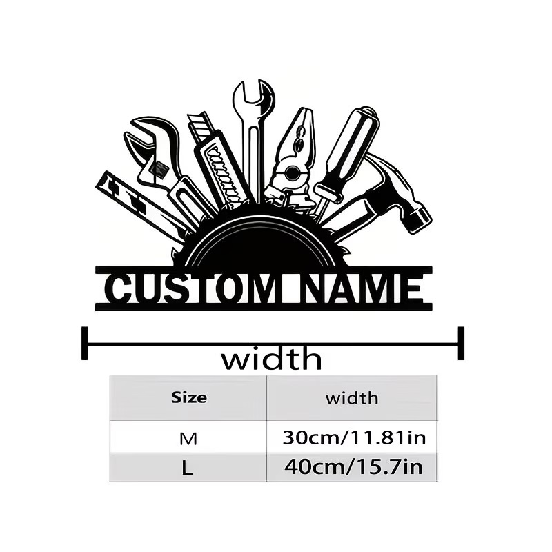 Custom Metal Tool Wall Art - P - Workshop Tools And Names recension och pris
