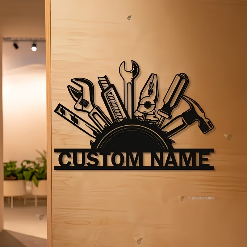 Custom Metal Tool Wall Art - P - Workshop Tools And Names recension och pris